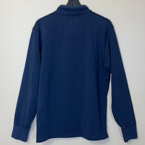 Relwen 1/4 Zip Snap Button Sweatshirt Pullover - Men's Size M - Blue - Picture 5 of 11